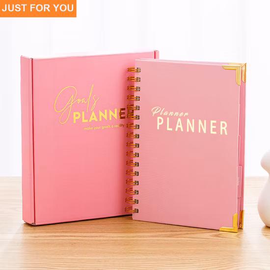 Caderno de couro do plutônio do fechamento elástico da capa dura com grade forrada pontilhada página interna caderno promocional personalizado impresso a5