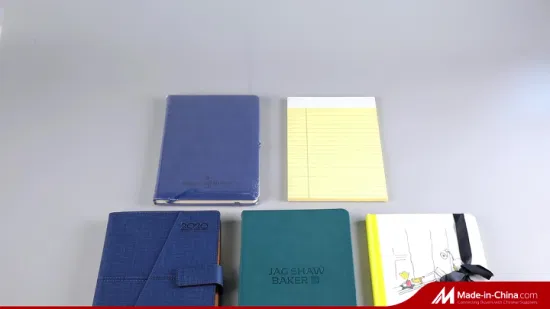 Caderno comercial impresso personalizado com capa de couro PU