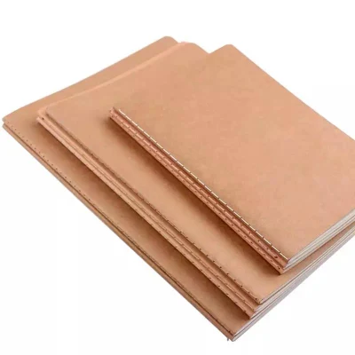 Capa de papel Kraft A5 Caderno de esboço em branco com caderno de encadernação de costura